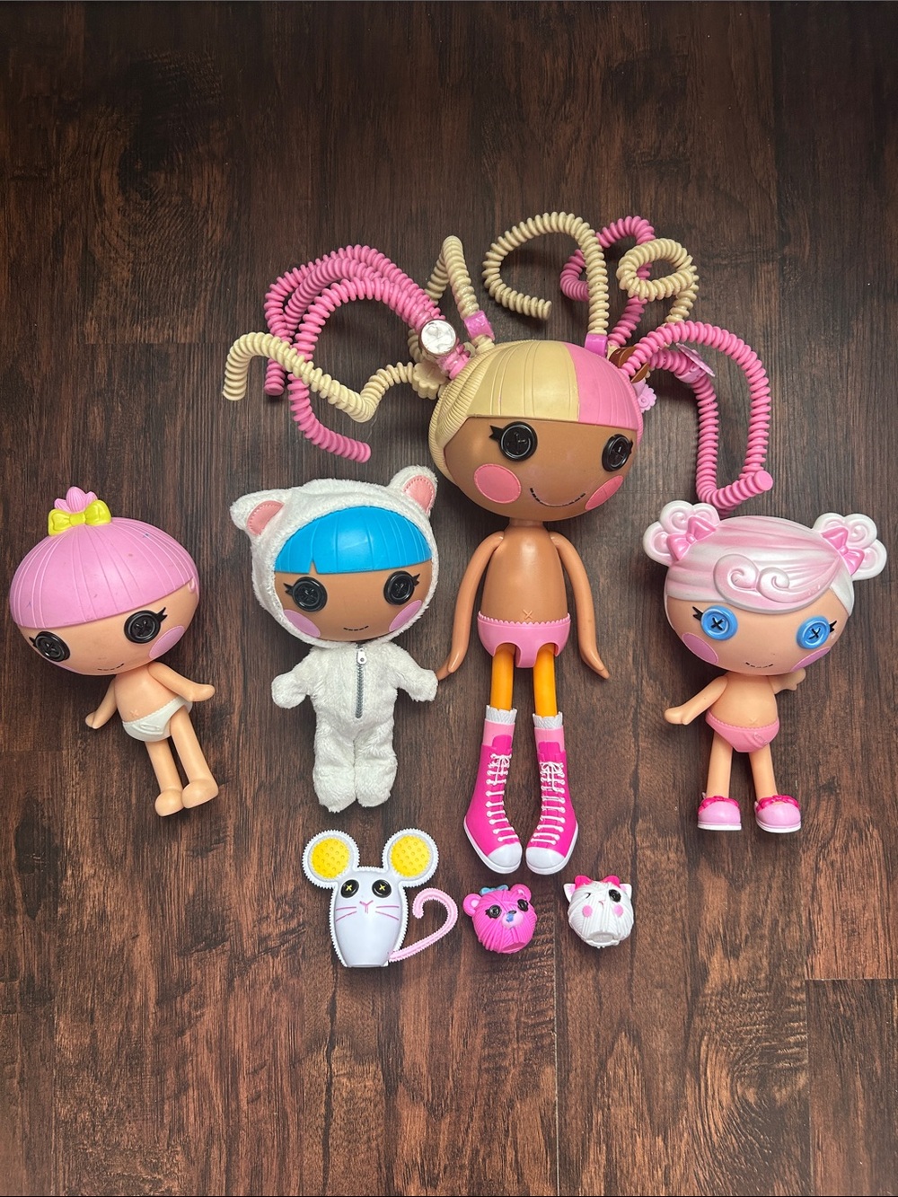 Lalaloopsy Doll Bundle – 4 Dolls + 3 Pets/Accessories